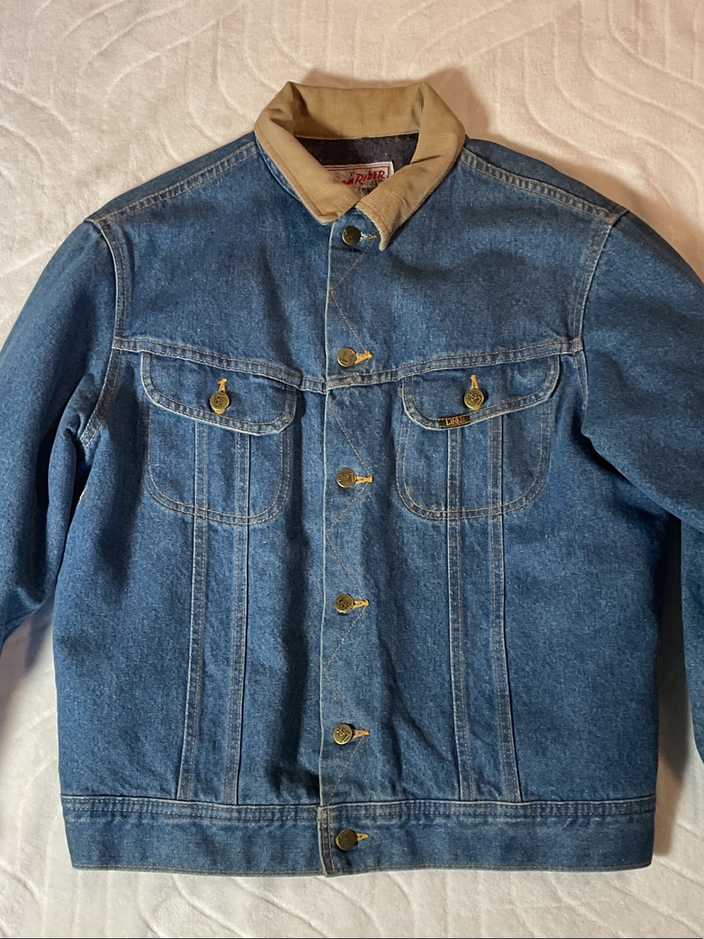VINTAGE 1980’S LEE STORMRIDER BLANKET LINED JEAN JACKET